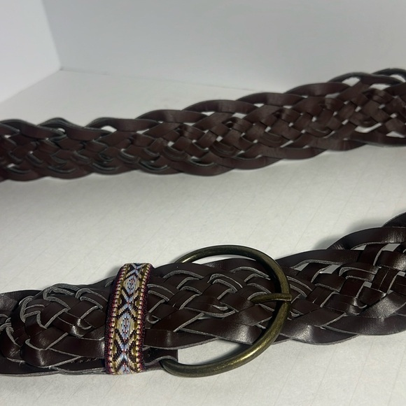 Belt - braided size 11 brown antique western - Picture 1 of 5